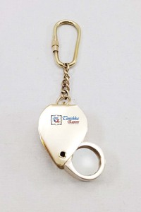 Porte-clés en laiton nautique avec loupe, portable et pliable, objet décoratif avec lentille, meilleur cadeau d'anniversaire - Product Image 2