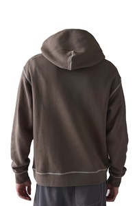 Sudadera con Capucha para Hombre, 400 g/m², 100% Algodón, Corte Holgado, con Costuras en Contraste, Bordado, Proveedor OEM - Product Image 4