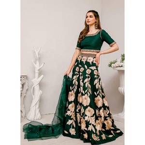 Anarkali vestido de fiesta desgaste diseñador boda pakistaní indio Bollywood vestido diseñador verde colección nupcial vestido 2023 largo Maxi - Product Image 5