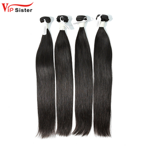 Cheap Indian Raw Hair Extensions Wigs Natural Human Hair Bundles Straight Texture Double Weft Natural Brown Color for Lace