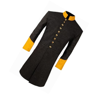 Manteau long réversible en duvet épais pour anciens commandants de la franc-maçonnerie et des Templiers, double face, automne/hiver