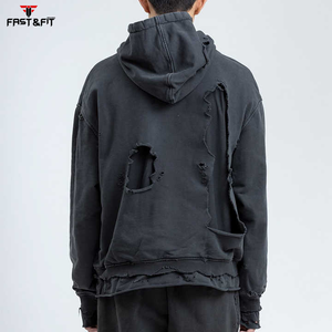 2025 ropa cómoda sudaderas con capucha desgastadas adultos uso ligero hombres sudaderas con capucha desgastadas hechas en Pakistán - Product Image 3