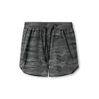 Pantalones Cortos de Running para Hombre, Ligeros, de Poliéster, de Secado Rápido, con Bolsillo con Cremallera y Lazo para Toalla, para Gimnasio, Fitness, Entrenamiento y Deportes