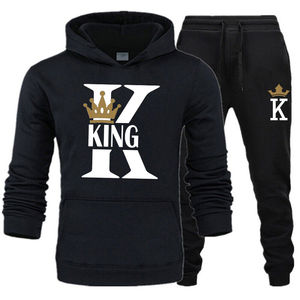 ชุดวอร์ม 2 ชิ้น เสื้อฮู้ดดี้และกางเกงขายาว แบบยูนิเซ็กซ์ ระบายอากาศได้ดี กันลม ผลิตจากโพลีเอสเตอร์/คอตตอน - Product Image 4