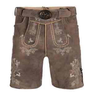 Pantalón corto bávaro de cuero de vaca bordado personalizado de alta calidad para ropa de rendimiento de Festival alemán - Product Image 6