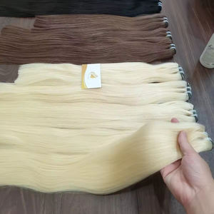 Extensions de cheveux Remy vietnamiens 100% naturels, noirs/bruns, qualité supérieure, cuticules alignées, longueur 8''-32'', double trame, effet peau - Product Image 1