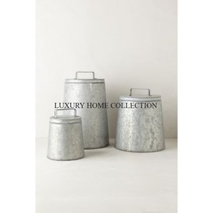 Durable Galvanized Metal Kitchen <b>Container</b> <b>Boxes</b> Perfect for Organizing Pantry Items and Baking Supplies - Product Image 4