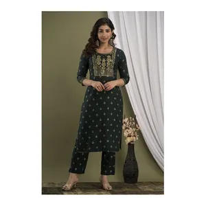 All Season Wear Kurti Pant And Dupatta With Zari Work And Gold Print Buy Online handmade premium product for girls