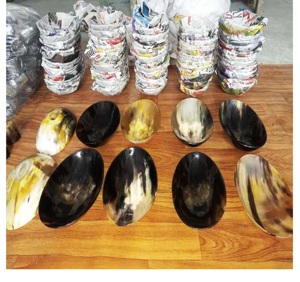 งานหัตถกรรมควายตกแต่งเป็นประกายพิเศษชามเขาควายทำมือจากเขาจริงธรรมชาติ - Product Image 5