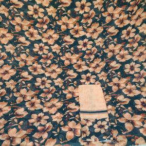 Nouveau Tissu Jacquard Somalien Classique à Motif Floral Abstrait sur Fond Noir pour Dirac en Coton – Idéal pour Tenues de Fête - Product Image 1