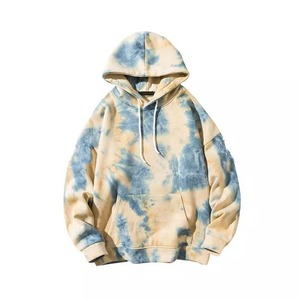 Women's Casual Long Sleeve Tie Dye Hoodie 100% Cotton Pullover <b>Crop</b> <b>Top</b> with Hood Street Wear for Winter - Product Image 6