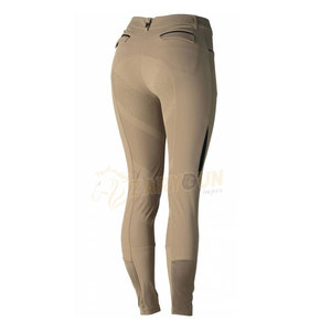 New Arrival Women's Equestrian Training <b>Tights</b> Stretchable Full Seat Breeches with Silicone <b>Knee</b> Patch for Horse Riding - Product Image 4