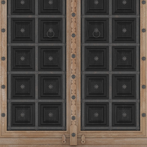 Armario Moderno de Madera de Teca con Puertas Arqueadas de Estilo Tradicional y Detalles de Hierro para Dormitorio, Almacenamiento en el Hogar, Apartamento, Muebles de Madera de Java - Product Image 6