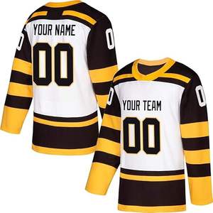 Camisetas de hockey sobre hielo con logotipo personalizado liso personalizado 100% poliéster manga larga cuello en V camisetas de hockey sobre hielo de secado rápido - Product Image 2