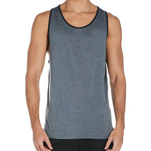 Débardeur de couleur unie pour hommes Meilleure vente en gros Produit de haute qualité Spandex Style décontracté Caractéristique respirante - Product Image 2