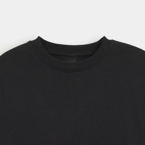Classic Mens Cotton <b>Sweatshirt</b> Comfortable Everyday Casual Pullover <b>Sweatshirt</b> In <b>Black</b> Color - Product Image 2