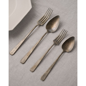 Ensemble de couverts vintage en métal forgé à la main avec manches torsadés, cuillère, fourchette, couteau, ensemble de couverts portables pour le camping - Product Image 5