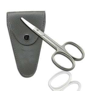 Tijeras de manicura con logotipo personalizado de fabricación de Pakistán con cuchillas de acero inoxidable y mango de plástico de diseño curvo herramientas de belleza - Product Image 6