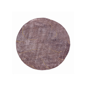 Alfombra de Bambú y Seda Azalea Anudada a Mano Aibz-1003, Diseño Rectangular Abstracto en Rosa y Morado, para el Hogar, Pasillo, Habitación, 10 mm - Product Image 1