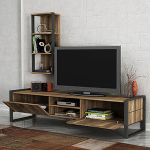 Unidad de TV de nogal de lujo exclusiva del superventas de Turkiye, Panel de madera de estilo de diseño moderno para casa de campo, sala de estar, muebles para el hogar - Product Image 3