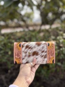 Gran oferta, bolso de mano de cuero occidental de piel de vaca auténtica con estilo, cartera multiusos, diseño a mano, bolso de moda tallado - Product Image 2