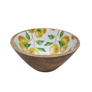 Magníficos Tazones Ovalados de Madera Hechos a Mano para Ensaladas con Interior de Esmalte Azul Marino Sólido y Servidores a Juego para Artículos Esenciales de Cocina - Product Image 3