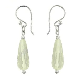 Boucles d'oreilles vintage plaquées or en forme de larme avec accent de perle et de diamant pour mariage et fête, zircon géométrique vintage, topaze, fête, mariage - Product Image 3