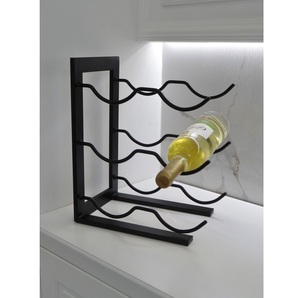 Estante de Metal de mesa para vino, soporte de almacenamiento elegante para bebidas para decoración de Bar y restaurante - Product Image 6