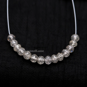 White Diamond Fancy Shape Faceted 3mm <b>Loose</b> <b>Beads</b> Super High Quality DIY Craft Making Rondelle <b>Beads</b> 14 Inch - Product Image 2