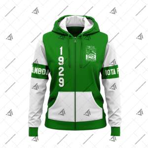 Vêtements de sororité personnalisés grecs Iota Phi Lambda veste à capuche zippée brodée accessoires grecs - Product Image 1