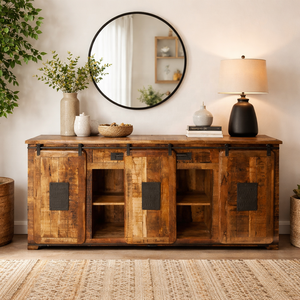 ตู้เก็บของบานเลื่อนสไตล์วินเทจฝรั่งเศสโบราณ ทำด้วยมือจากไม้เนื้อแข็ง ดีไซน์อุตสาหกรรมทันสมัย เหมาะสำหรับอพาร์ทเมนต์ ห้องนอน ห้องรับประทานอาหาร และโรงแรม - Product Image 2