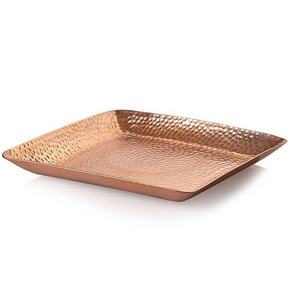 Plateau de service en métal décor de cuisine gâteau aux fruits ferme forme carrée plateau avec poignée en laiton à vendre - Product Image 3