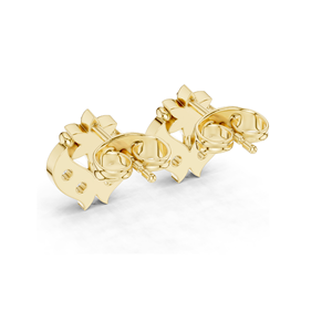 Boucles d'oreilles clous en forme de cœur floral avec diamant de laboratoire 0,28 CT, clarté VVS-VS EF, or 18 carats, 14 carats, 10 carats et argent 925, rose, jaune, blanc - Product Image 6