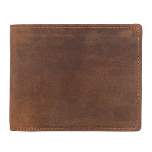 Cartera plegable con estilo para hombre, cuero genuino duradero con decoración bordada, tarjetero, precio bajo - Product Image 2