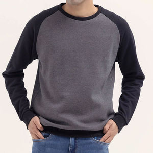 Sweat-shirts à col rond vintage noirs de haute qualité, vente en gros, sweat-shirts pour hommes de haute qualité, OEM, pull-over uni teint, tendance - Product Image 4