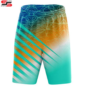 Sublimated Transfer Printing Polyester Men <b>3</b>/4 <b>Basketball</b> Shorts Street Style Sports Men's Mesh Shorts - Product Image 6