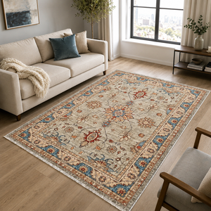 <b>Rug</b> Weavers RW3031 Bidjar Chalk Traditional Washable <b>Rug</b> Dropshipping Wholesale Washable Chenille 10 Sizes - Product Image 4
