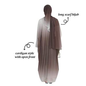 Abaya traditionnelle islamique de conception nouvelle, style Dubaï, pour femmes, abaya ouverte pour femmes, fabriquée au Pakistan - Product Image 3