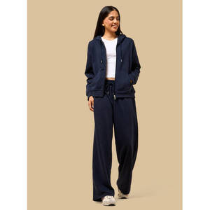 Women's <b>Plain</b> Zip-Up <b>Hoodie</b> Casual Full Zip Hooded Sweatshirt Regular Fit Long Sleeve Basic Solid Color Everyday Streetwear - Product Image 2