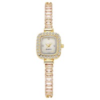 Montre-Bracelet de Luxe pour Femme, Élégante et Tendance, avec Bracelet en Alliage et Moissanite