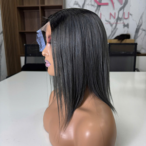 LINU GINGER Virgin Vietnamese Hair Lace Front <b>Wig</b> Double Drawn 250% Density HD Transparent for Lace Base <b>Long</b> Length All - Product Image 3