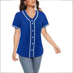 Camiseta de Béisbol Unisex Lisa con Cuello Redondo, Camiseta de Equipo de Manga Corta, Transpirable, de Secado Rápido, Personalizada con Estampado, 100% Poliéster - Product Image 3