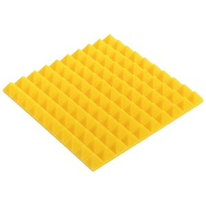 Panneaux acoustiques pyramidaux de style européen, lot de 6, 0,5 m x 0,5 m, 2 pouces d'épaisseur, mousse insonorisante jaune pour salon et hôtel - Product Image 1