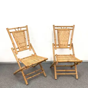 Бамбуковые Прочные наружные стулья для барного стола ручной работы, естественный открытый стул для мероприятий в сложенном виде