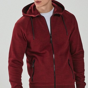 เสื้อฮู้ดมีซิปแบบปรับแต่งได้คุณภาพสูงสำหรับผู้ชายสีพื้นเสื้อฮู้ดสำหรับผู้ชายใส่สบายระบายอากาศได้ดีคอลเลกชันฤดูหนาว - Product Image 4