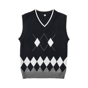 Wholesale Custom Made OEM Knit Woolen <b>Sweater</b> for Women Thick Long Sleeve Warm Knitted Argyle <b>Sweater</b> for Women Stylish <b>Sweater</b> - Product Image 6
