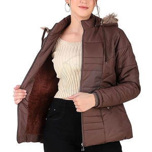 <b>Women's</b> Casual <b>Lightweight</b> Sheep Skin <b>Puffer</b> <b>Jacket</b> Plus Size Quilted Breathable Nylon Dyed Fabric Heated Winter Adults Outdoor - Product Image 5