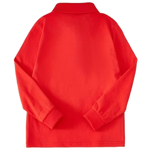 Chemise à col rabattu pour garçons et filles, manches longues, uniforme scolaire, t-shirt uni, coton pur, adapté à un usage quotidien, Bangladesh - Product Image 2
