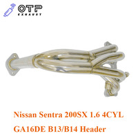 Tubo de Escape OTP para Nissan Sentra B13 B14 200SX 1.6 4CIL GA16DE, Alto Rendimiento, Acero Inoxidable SUS304