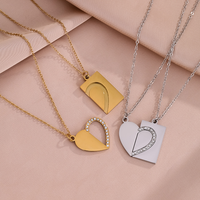 Bijoux fantaisie en acier inoxydable, pendentif personnalisé, collier avec breloque en forme de cœur, gravure de nom DIY pour bijoux de couple